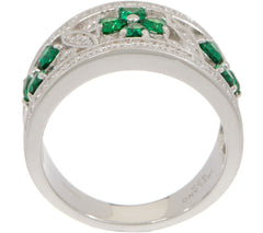 Solvar Sterling Silver Clover & Shamrock Ring, Size 6
