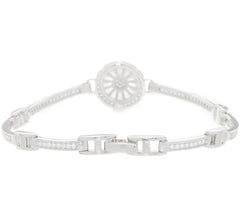 TOVA for Diamonique Center Sterling Silver Station Bracelet Avg