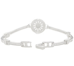 TOVA for Diamonique Center Sterling Silver Station Bracelet Avg