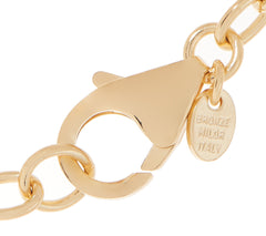 Bronzo Italia 18" Bronze Station Necklace Yellow – Blue Agate Gemstone