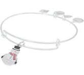 Alex and Ani Snowman Charm Bangle - Toys for Tots Silvertone