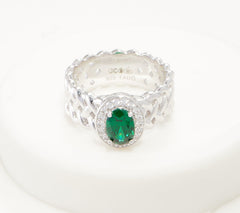 Fado Sterling Silver Celtic Weave Ring, Size 7