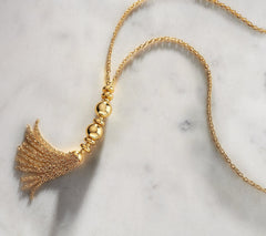 Joan Rivers Metallic Glamour 30" Double Ball Tassel Necklace GoldTone