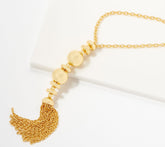 Joan Rivers Metallic Glamour 30" Double Ball Tassel Necklace GoldTone