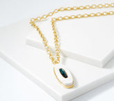 Vince Camuto Goldtone Simulated Gemstone Necklace, 32"