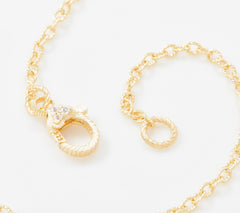 JUDITH Verona 14K Gold Clad White Agate ,Gemstone Necklace 36"