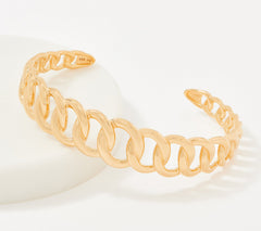 Gold-Over Sterling Silver Graduated Curb Link by Silver Style Small