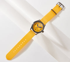 Dooney & Bourke Mariner Yellow Nylon Band Watch,