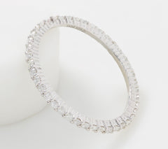 Affinity Diamonds Sterling Silver Eternity Band Ring, Size 5