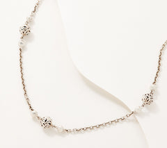 Lois Hill Sterling Silver Beaded Station Necklace, 18"