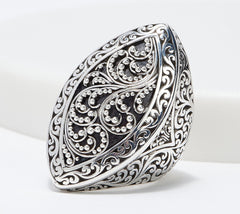 Lois Hill Sterling Silver Marquise Shape Statement Ring, Size 6
