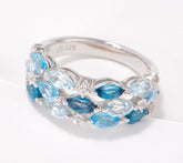 Affinity Gems Marquise Cut Multi-Gemstone Sterling Silver Ring Size 10 (Copy)