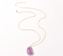 Aura by Paige Novick Sterling Silver Amethyst & Diamond Necklace, 18"