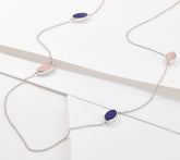 Generation Gems Sterling Silver Gemstone Necklace, Pink Opal,