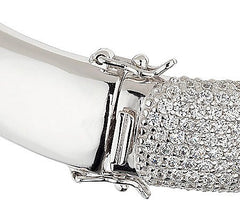 Epiphany 6.05ct Platinum Clad Diamonique EternalBrillian Pave' Bangle, 8"