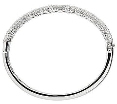 Epiphany 6.05ct Platinum Clad Diamonique EternalBrillian Pave' Bangle, 8"