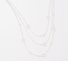 Joan Rivers Silvertone Multi-Chain Layered Circle Details Necklace