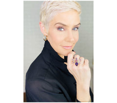 Joan Rivers Goldtone Crystal Gemstone Bee Ring Size 5