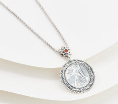 Artisan Crafted Sterling Silver Virgo Zodiac Pendant With Chain