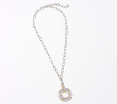 Judith Ripka Sterling Silver & 14K Gold-Clad Cubic Zirconia Necklace