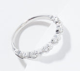 Affinity Sterling Silver Round Diamonds Band Ring Size 10