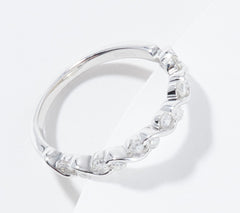 Affinity Sterling Silver Round Diamonds Band Ring Size 9