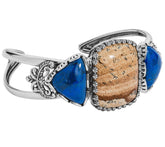 American West Sterling Silver Bold Multi-Gemstone Cuff Bracelet, 6-3/4"