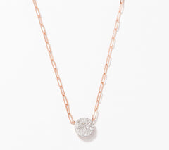 Affinity Diamonds Paperclip Necklace, 14K Rose Gold
