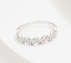 Affinity Diamonds Sterling Silver Tri-Color Stack Set of 3 Rings, Size 8