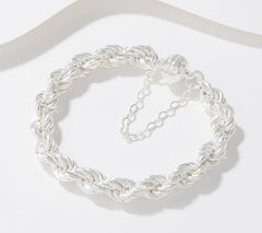 UltraFine Silver Polished Magnetic Wheat Bracelet, 7-1/4"