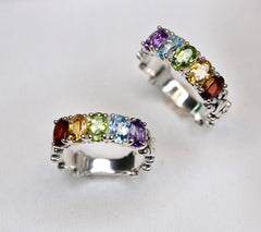 JAI Sterling Silver Rainbow Bridge Paw Ring, Size 5