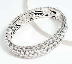 JAI Sterling Silver Signature Texture Bangle, 6-1/4" Fit