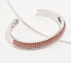 Affinity Gems Semi Precious Garnet Cuff, Sterling Silver