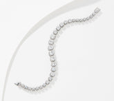 Artisan Crafted Sterling Silver Graduated Tennis Bracelet, 7-1/4"