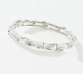 JAI Sterling Silver Bamboo Texture Bangle, 7-1/4"