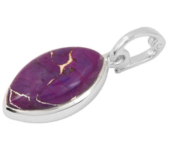 Affinity Gems Sterling Silver Purple Turquoise Pendant