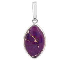 Affinity Gems Sterling Silver Purple Turquoise Pendant