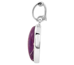 Affinity Gems Sterling Silver Purple Turquoise Pendant