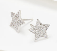 Affinity Diamonds Star Motif Stud Earrings, 14K White Gold