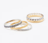 Or Paz Sterling Silver Goldclad Set of 5 Two-Tone Ring Set, Size 5