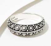 JAI Sterling Silver Carved Signature Kalahari Ring, Size 5