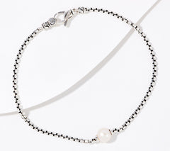 JAI Sterling Silver Cultured Freshwater Pearl Anklet, 9"