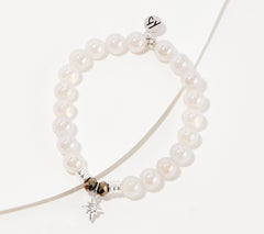 Pulsera de plata de ley T. Jazelle con piedras preciosas y dije "Tu Año", 18 cm