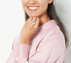 UltraFine 950 Fine Silver Torchon Bold 3-Row Band Ring Size 7