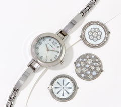 Isaac Mizrahi Live! Interchangeable Bracelet Watch, Silvertone
