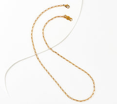 American West Brass Oval Link Necklace, 20"