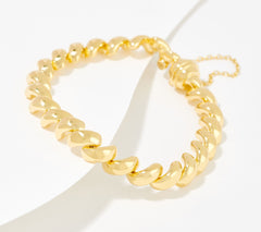 Italian Silver Goldclad Polished San Marco Bracelet, 7-1/2"