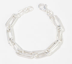 UltraFine 950 Silver Multiple Link Oval Bracelet, 6-3/4"