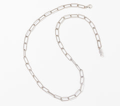 American West Sterling Silver Paperclip Necklace, 24"