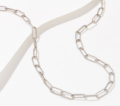 American West Sterling Silver Paperclip Necklace, 24"